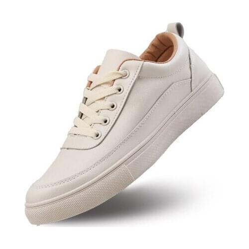 White Men Shoes Winter Student Flats Shoes Breathable Leisure Sneakers Male Comfort Lace Up Loafers Footwear Chaussures