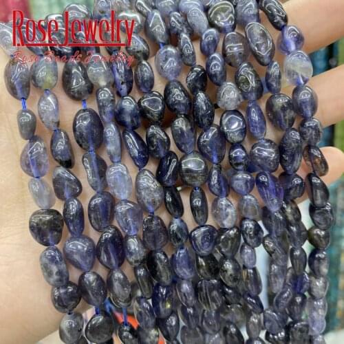 6-8mm 8-10mm Natural Cordierite Stone Beads Loose Spacer Mineral Bead For Jewelry Making DIY Bracelets Necklace Accessories 15