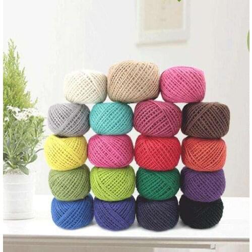 Color Hemp Decorative Rope 50 Meters Handmade Diy Production Of Art Photos Living Room Vase Tied Rope Dried Flowers 2021