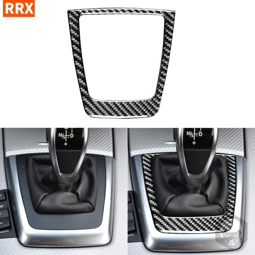 For BMW Z4 E89 2009-2016 Black Carbon Fiber Stickers Gear Box Frame Shifter Surround Covers Styling Interiors Car Accessories