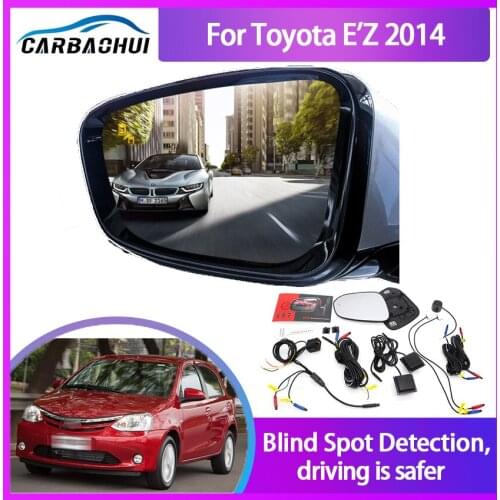 For Toyota E'Z 2014 BSA BSM BSD Blind Spot Monitoring System 24GHZ Millimeter Waves Radar Sensor Mirror LED Light Warning