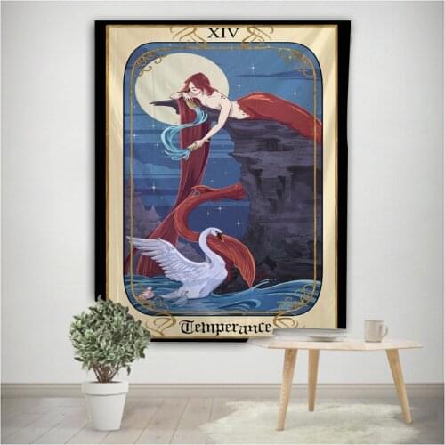 Mandala Tarot Card Pattern Tapestry Wall Hanging Tapestries Astrology Divinatio Wall Decor Aesthetic Room Decor Decoration Mural