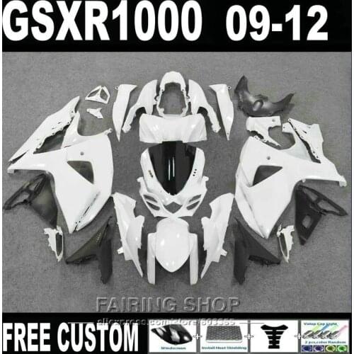 Injection molded fairing kit for Suzuki GSXR1000 09 10 11 12 white black bodywork fairings set GSXR 1000 2009-2012 OI21