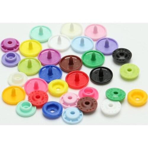 50 pcs 12mm T5 Plastic Press Stud Buttons Fastener DIY Handmade Snap Button Garment Accessories for Baby Clothes Clips