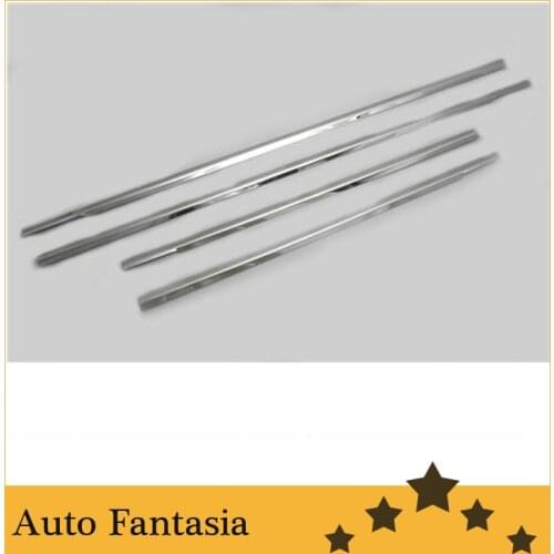 Chrome Side Window Bottom Trim Set for Nissan Versa / Pulsar / Sunny Sedan 2012 Up