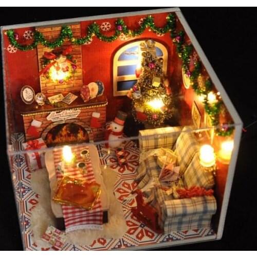 Doll House Miniature DIY Dollhouse With Furnitures Wooden House Nordic Time Toys For Children Birthday Gift