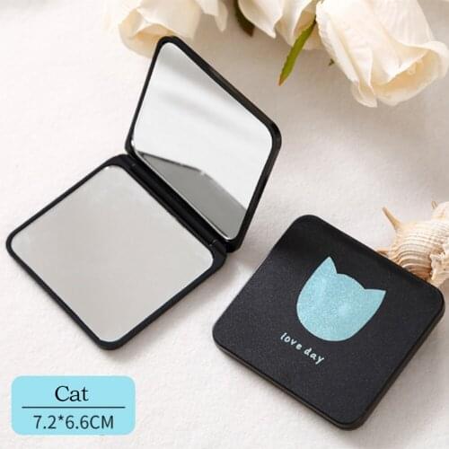 Mini Square Makeup Mirror Portable Hand Mirror Double-sided Makeup Vanity Mirror Foldable Compact Mirror Pocket Cosmetic Mirror