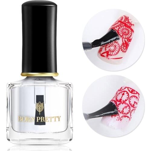 BORN PRETTY No Smudge Top Coat 7ml Nail Art Stamping Printed Protector Oil For Staping Polish Nail Art Varnish
