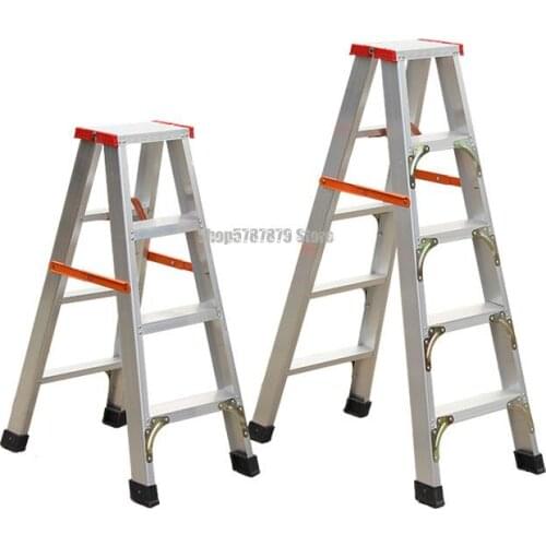 Ladder Aluminum Alloy Herringbone Ladder Climbing Ladder Portable Engineering Ladder Household Folding Aluminum Alloy Pavilion S