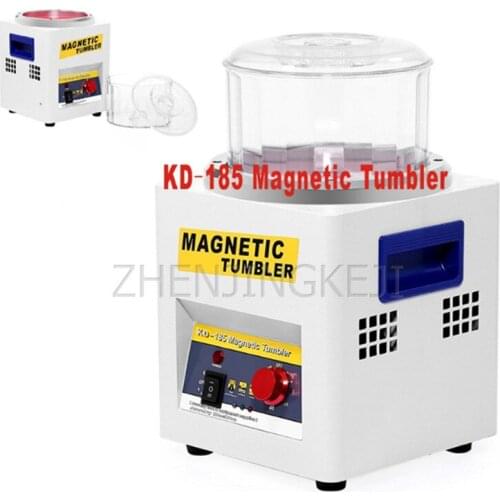 Small Magnetic Force Polisher 220V/110V Electric Desktop Hard Plastic Precision Parts Deburring Chamfering Polishing Equipment