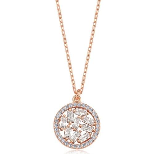 Trendy For Woman 925 Summer Fashion Jewelry Zircon Gift Necklace Cute Accessories High Quality Retro Crystal Pendant Swarovski