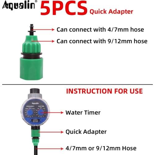 5pc Garden Watering Irrigation Kits Hose Quick Adapter Garden Tool Accessories For Garden Hose Connection Watering#26301PJ3