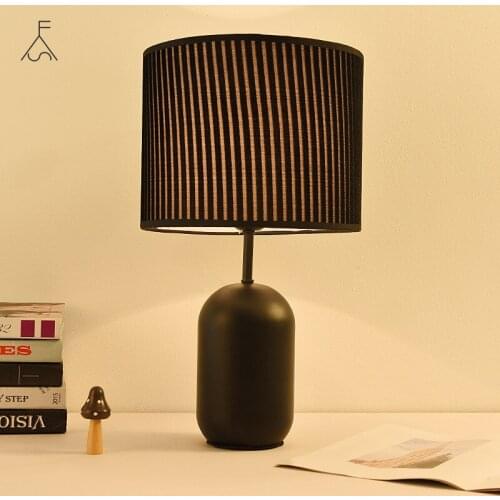 Bedroom Table Lamp Bedside Light LED Warm Touch Dimming Fabric Desk Lights for Living Room Study Room Light Fixture Night Stand