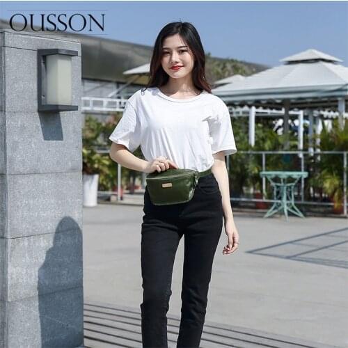 OUSSON New Design Chest Bag Leather Crossbody Bag Exquisite Female Retro One-Shoulder Bag For Woman