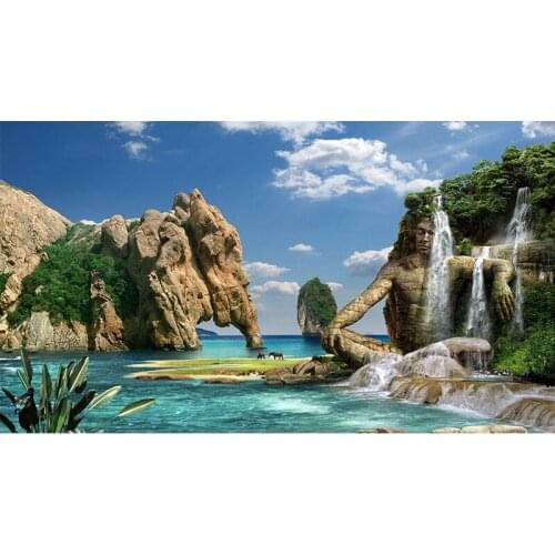 Full Round drill 5D DIY Diamond embroidery Landscape Stone Man Diamond Painting Cross Stitch Rhinestone Mosaic decoration