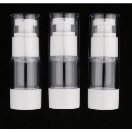 3x Refillable Empty Vacuum Jar Lotion Bottles for Essential Oils Home Travel