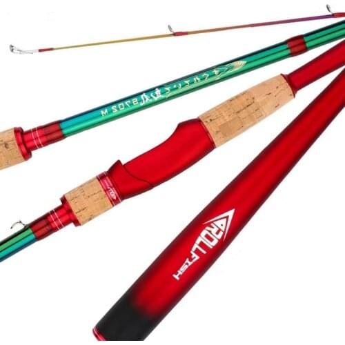 Spinning Casting Fishing Rod Cane Carbon Fiber Handle 7' 8' Length 7-30g 10-20 Lb Medium Power Lure Fast Action Fishing Rod