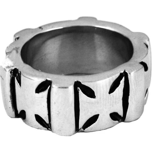 FANSSTEEL Stainless Steel Jewelry German Iron Cross Band Ring FSR09w38