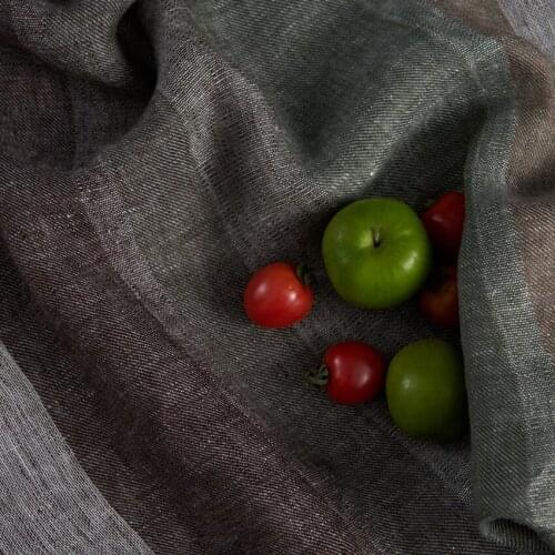 High quality cotton and hemp fabric Thickened yarn dyed fabrics Robe dress pants coat custom patchwork