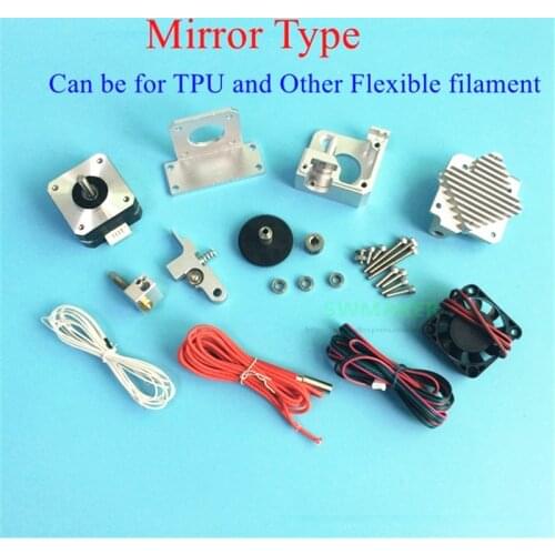 Mirror Type Direct Drive All Metal Titan Aero Extruder V6 heatsink Full Kit for 1.75mm TPU Flexible Filament Prusa I3 3D printer