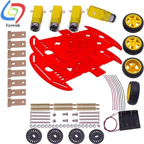 1 set Diy Smart Electronics 4WD Robot Smart Car Chassis Kit With Speed Encoder Available in a variety of colors