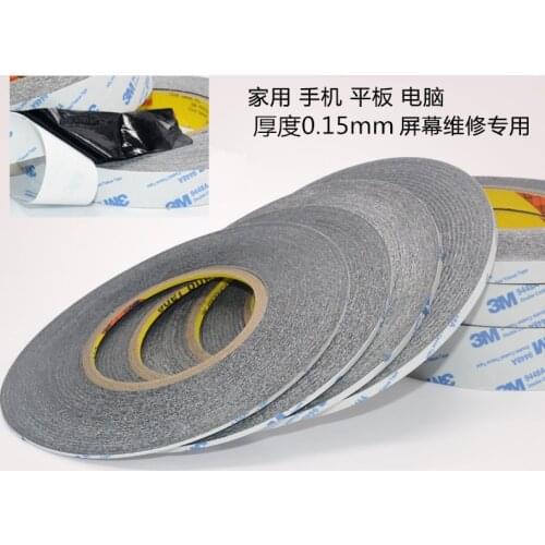 1mm-10mm*50 Meters Ultra Thin & Slim Black Double Sided Adhesive Tape for Mobile Phone Screen LCD Display Digitizer Repair