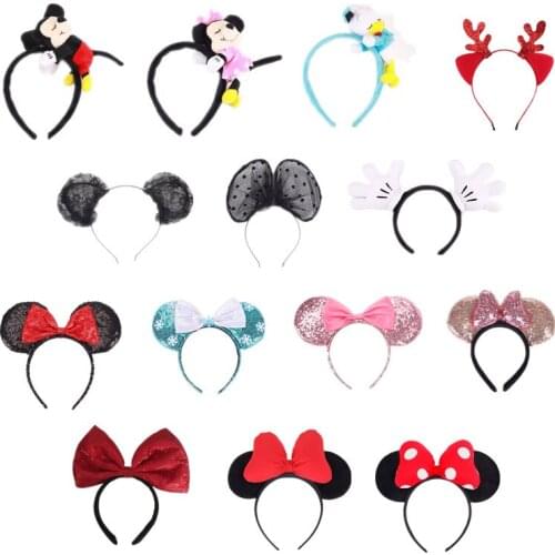 1pieces/lot plush mouse doll bowknot Hair band decoration girl