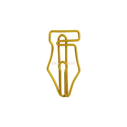 10pcs Gold fountain pen paper clip paper clip cartoon shaped paper clip paper clip Korean pin