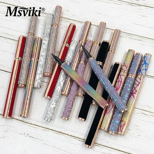 2/10/20pcs Magic Self-Adhesive Glue-Free Magnetic-Free Eyeliner Pen Wholesale Mink Eyelashes Waterproof Eye Liner Pencil Vendors