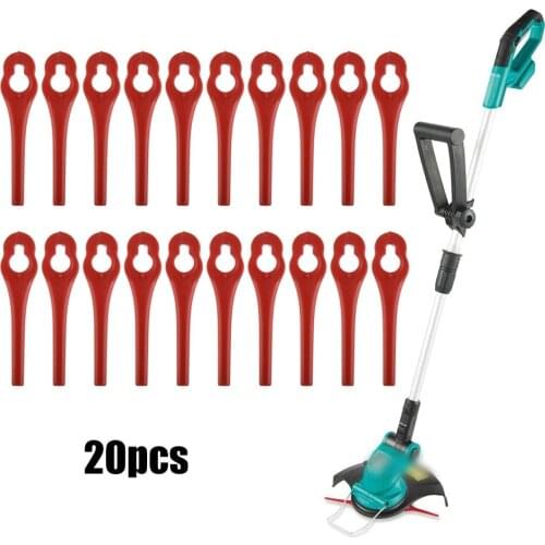20pcs ALM BQ026 Lawn Strimmer Plastic Cutter Blades For Einhell Trimmers Garden Tool Parts Models For AT 18Li, BG-CT 18Li