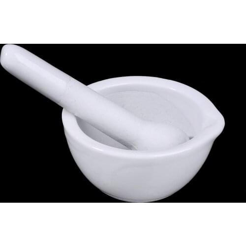 6ml Ceramic Porcelain Bowl Pestle Mixed Mortar Set Laboratory Herbal Kitchen Supplies Grinding Medicine Chemistry Teach Tool