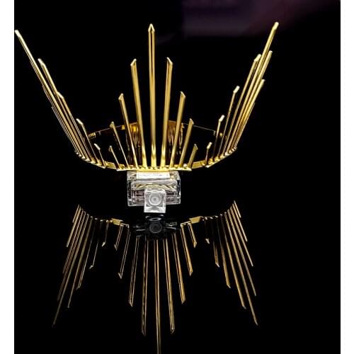 Goddess Crown Stud Halo Witchcraft Festival Headdress Festival Event Crown Bride Star Wedding Hair Ornament