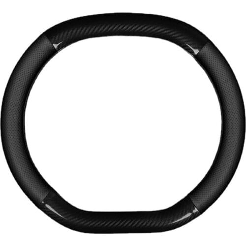 34 Cm Steering Wheel Cover for Peugeot 2008 4008 5008 508L 408 307 308S 301 508 308 310 Car Grip Cover Carbon Fiber Interior