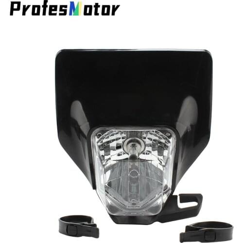 Black Motorcycle Handguards Hand Guard H4 Headlight Headlamp For Husqvarna FC TC FE TE FX TX 2016 2017 Enduro Dirt Bike
