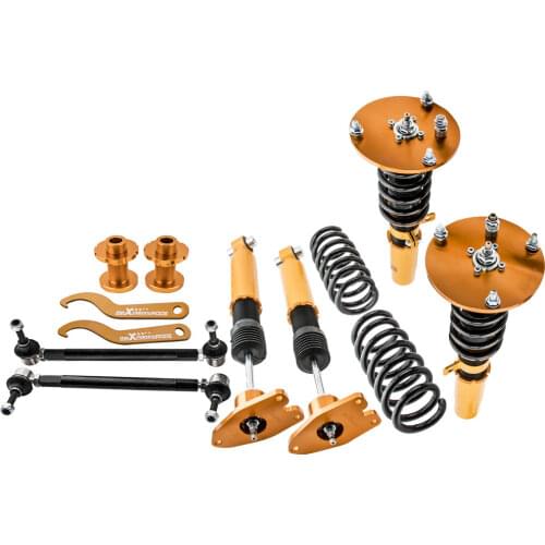 Tuning Coilovers For Solo Werks Coilover Suspension for BMW '12-'17 F-series F20 F21 F22 F30 F32 Heavy Gold Zinc Plated Housings