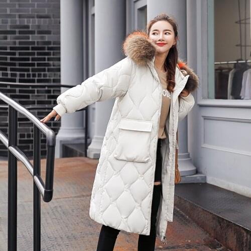 Cotton-padded Time-limited Polyester Zipper Full Clothes Long 2019 New Overknee Heavy Seta Cotton. Womens Thickening Jacket