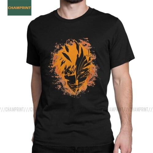 Men Ichigo Kurosaki Bleach T Shirt Kurosaki Ichigo Anime Hitsugaya Toushirou Kuchiki Cotton Short Sleeve Tee Shirt Gift T-Shirt