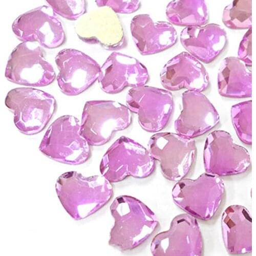 YJY-Valentinas Day RED HEART For Manicure 3D Resinstones For Valentinas Day Nails Accessories Crystal Resin Stones Pink 500pcs