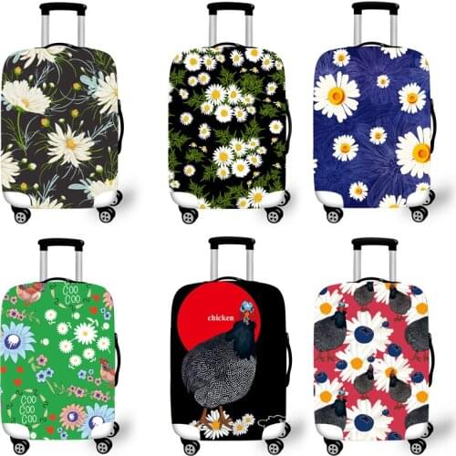 Elastic Luggage Protective Cover Case For Suitcase Protective Cover Trolley Cases Covers 3DTravel Accessories Daisy Pattern G111