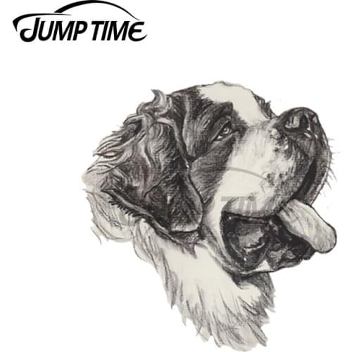 JumpTime 13 x 5.9cm For Saint Bernard Dog Portrait Waterproof Decoration Car Stickers Cartoon Motorcycle VAN Windows Decal