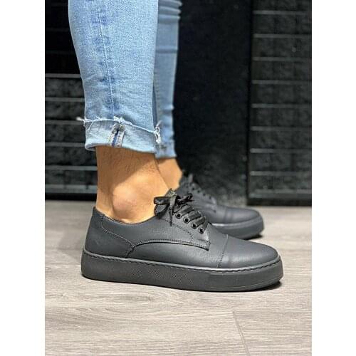 KNACK Black Daily Shoes Van for Men 050 Artificial Leather Rubber Lace-up Fall & Spring Comfortable Casual Sport Footwear Sneaker Gel Venus Timberland Polo Fast and Free Shipping High Quality Fabric