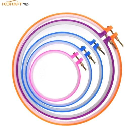 KOKNIT Embroidery Cross Stitch Hoop Adjustable Sewing Tools Embroidery Hoop Ring Frame Sewing Accessories For Women Random Color