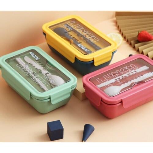 Japanese Style Bento Box Lunch Box for School Kids Office Worker Safty PP Microwae Heating Lunch Container Food Storage Box
