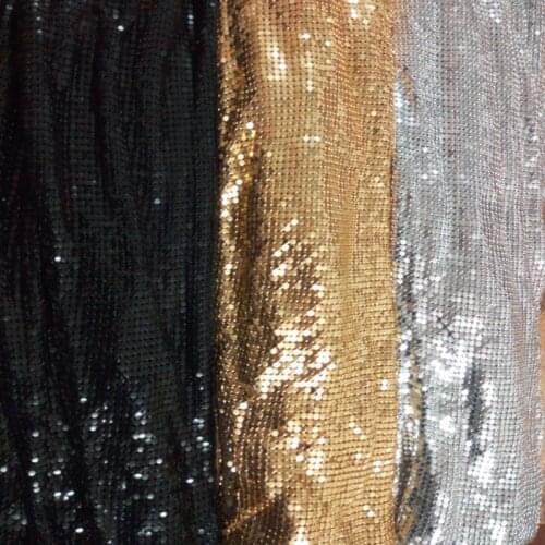 Metal Mesh Fabric Metallic cloth Metal Sequin Sequined Fabric Curtain Square 50cm x 42cm DIY sewing cloth dress home decoration