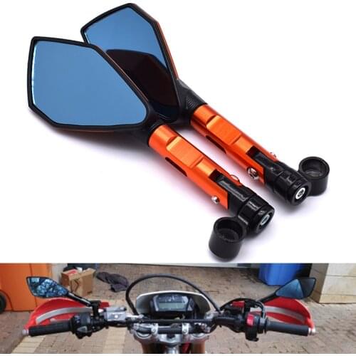 Motorcycle Universal 8mm 10mm Aluminum CNC rearview mirror For KTM Duke 200 390 125 RC125 RC200 RC390 125Duke etc