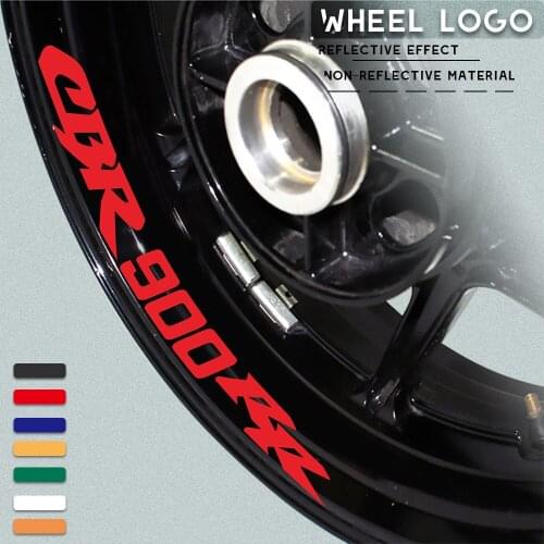Motorcycle wheel logo sticker reflective moto rim tire accessories decorative decals for HONDA CBR900RR cbr 900rr sign logo