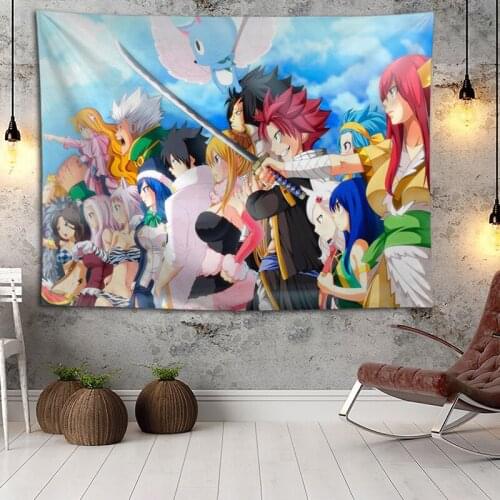 Fairy Tail Wall Hanging Tapestry Home Party Decorative Tapestries Photo Background Cloth Table Cloth Wall Tapestry