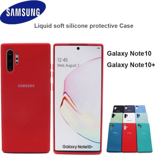 Samsung Note 10 Plus Case Original Liquid Silicone Soft Back Cover Samsung Galaxy S10 Plus Note10/Note 10 Case For galaxy Note10