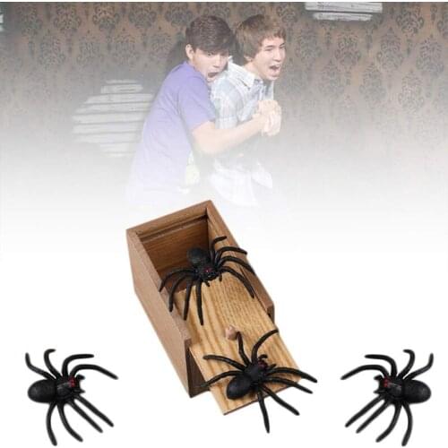 Spider Scare Box Magic Tricks Case Close Up Magia Funny Magie Mentalism Illusion Gimmick Props Joke Toys For Kids