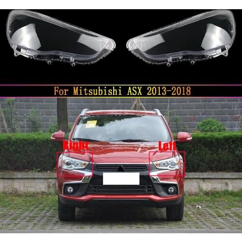 Front Car Protective Headlight Glass Lens Cover Shade Shell Auto Transparent Light Housing Lamp For Mitsubishi ASX 2013~2018
